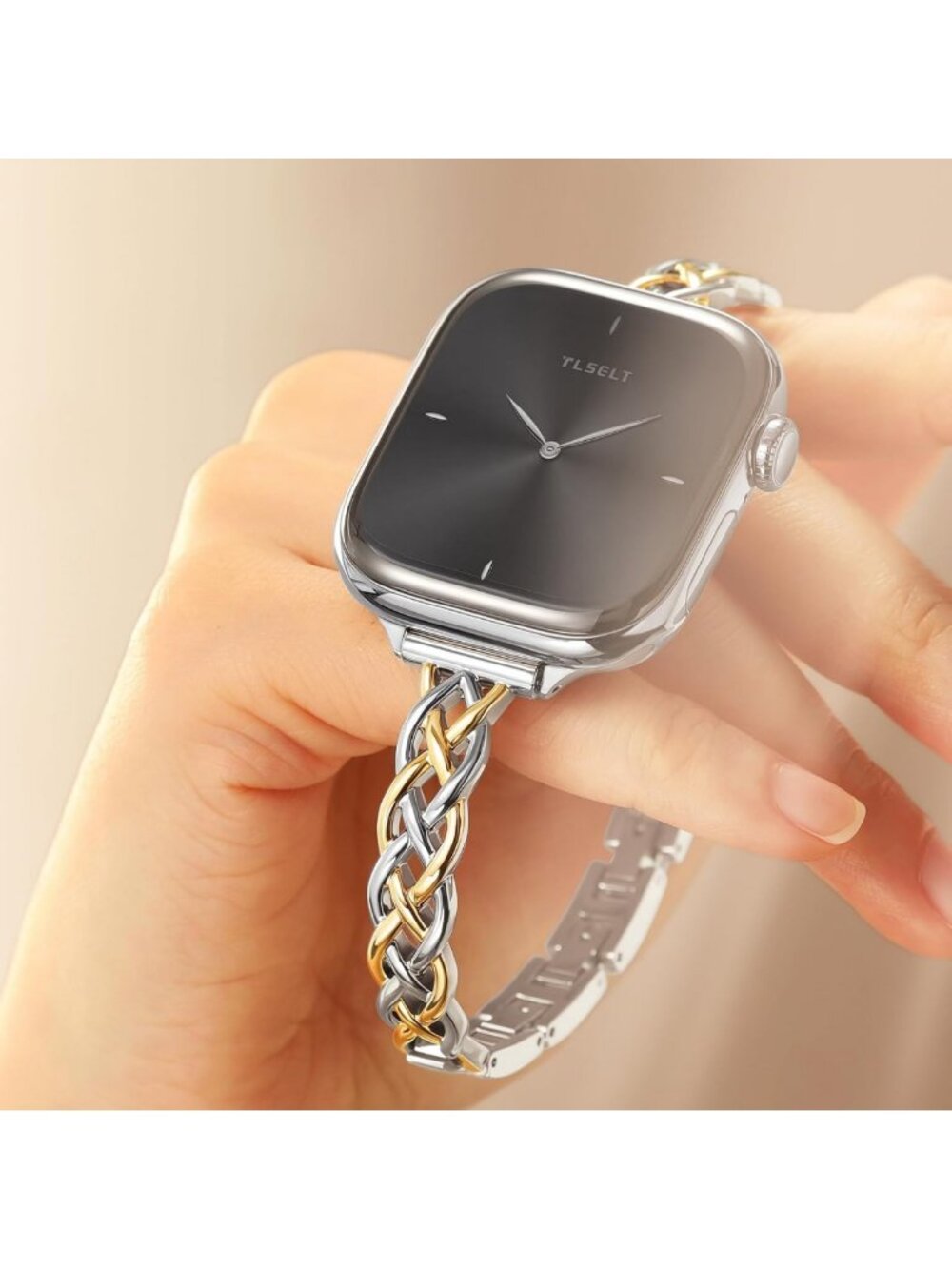 Elegant Slim Bracelet for Apple Watch 38-49mm - Thin Stainless Steel Dressy - Picture 4 of 7